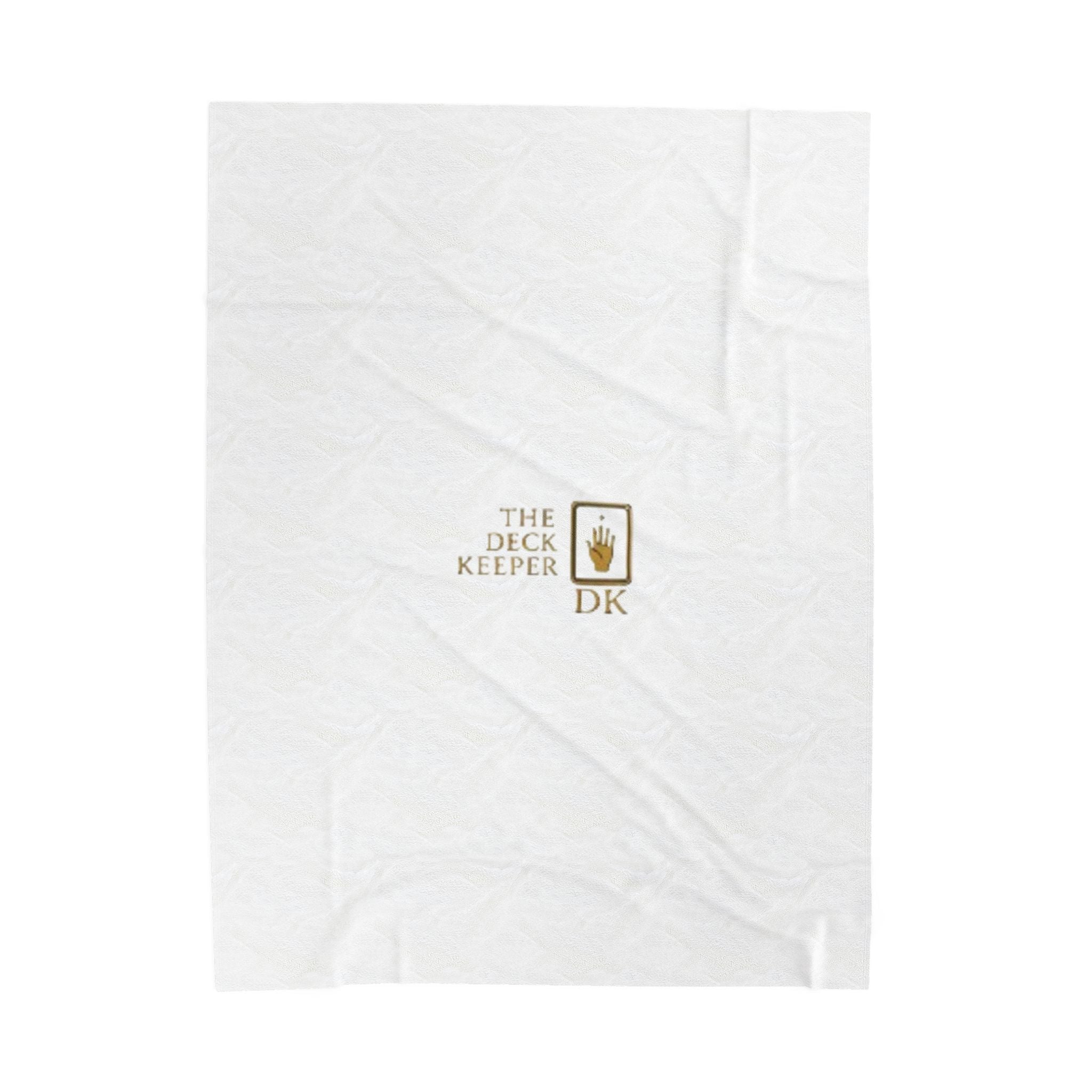Velveteen Plush Blanket  The Deck Keeper DK Gold Logo Throw