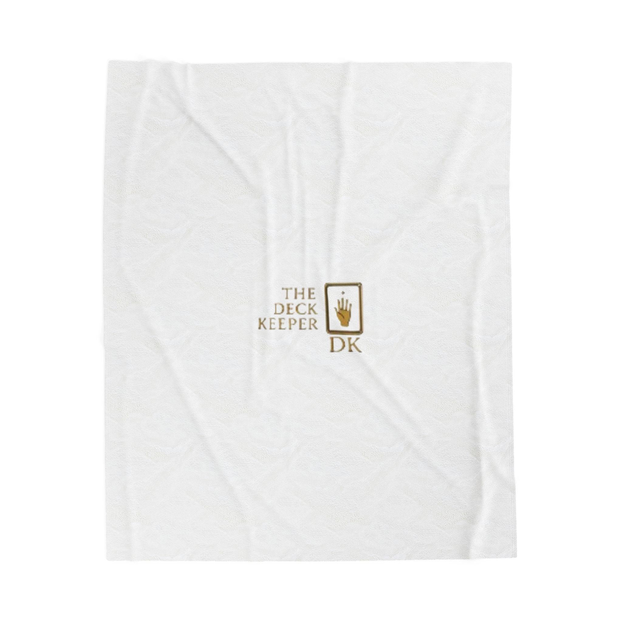 Velveteen Plush Blanket  The Deck Keeper DK Gold Logo Throw