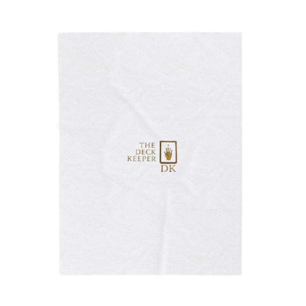 Velveteen Plush Blanket  The Deck Keeper DK Gold Logo Throw
