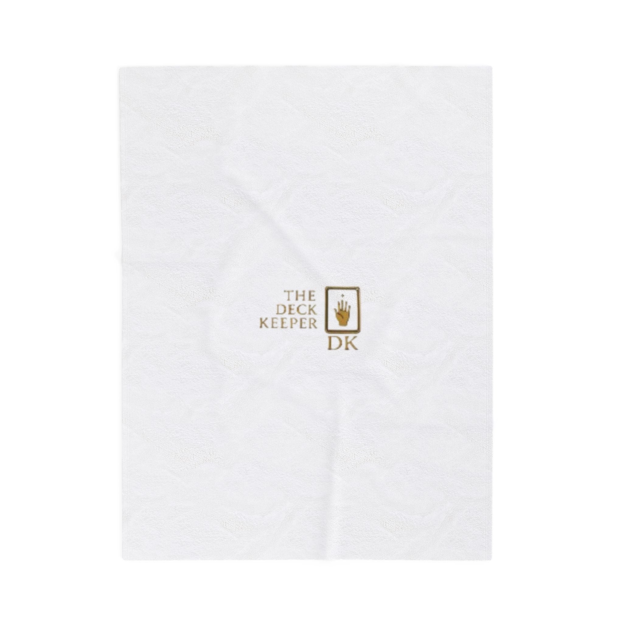 Velveteen Plush Blanket  The Deck Keeper DK Gold Logo Throw