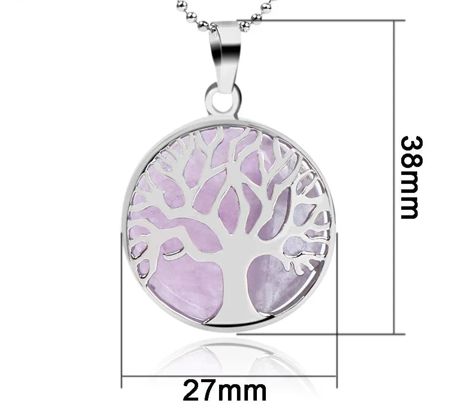 Tree of Life Crystal Necklaces