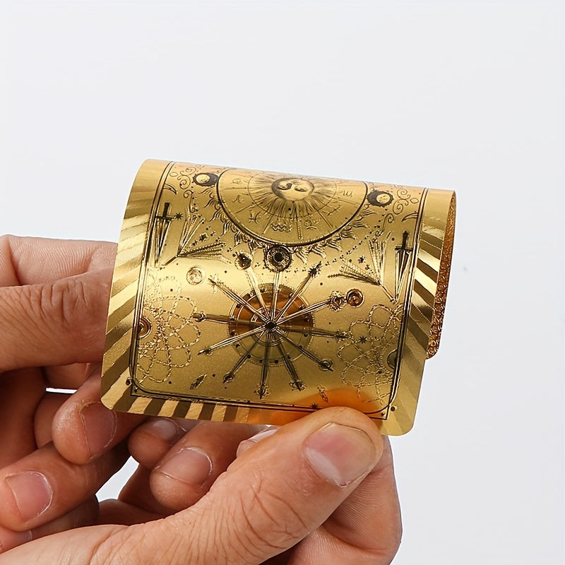 Golden Foil Tarot Deck with Guidebook - 78 Card Tarot Set for Beginners