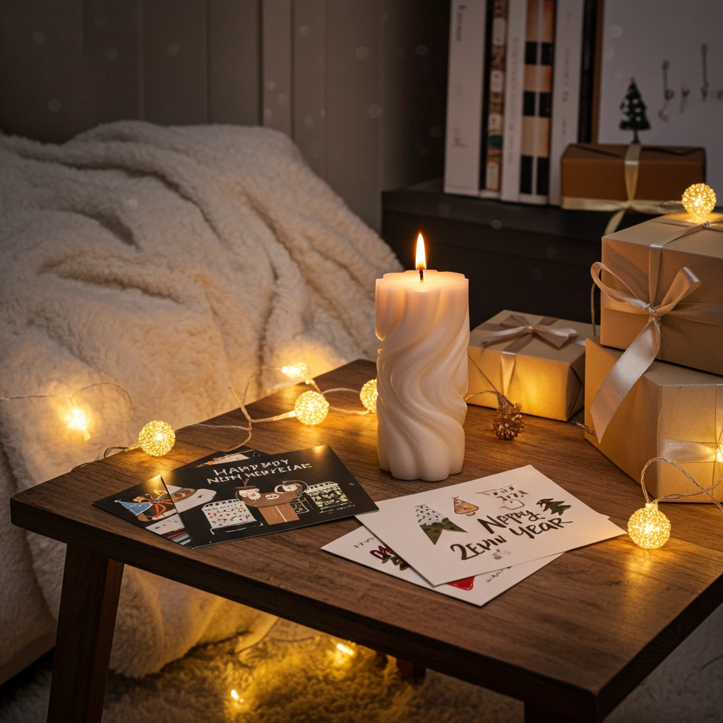 Spiral Pillar Candle 5 inch height