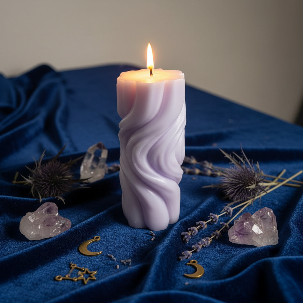 Spiral Pillar Candle 5 inch height