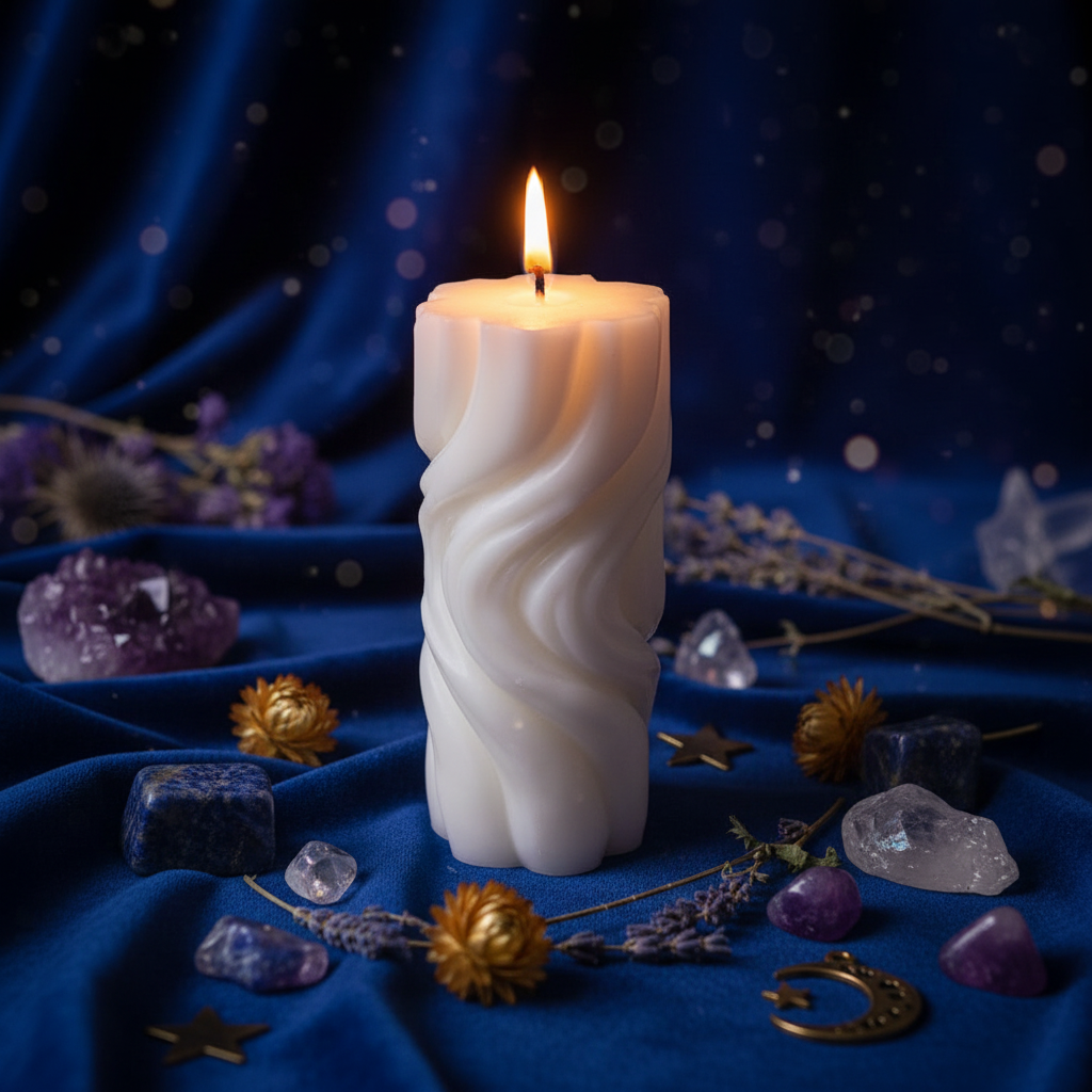 Spiral Pillar Candle 5 inch height